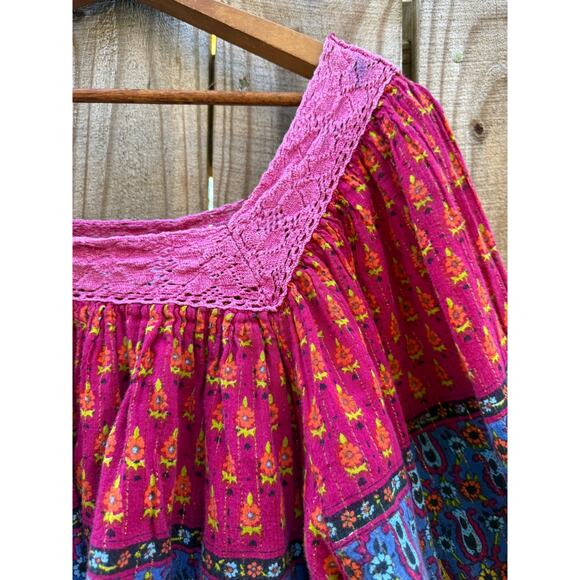 Boho patchwork bell-sleeve top — reworked - festival - Picture 8 of 8